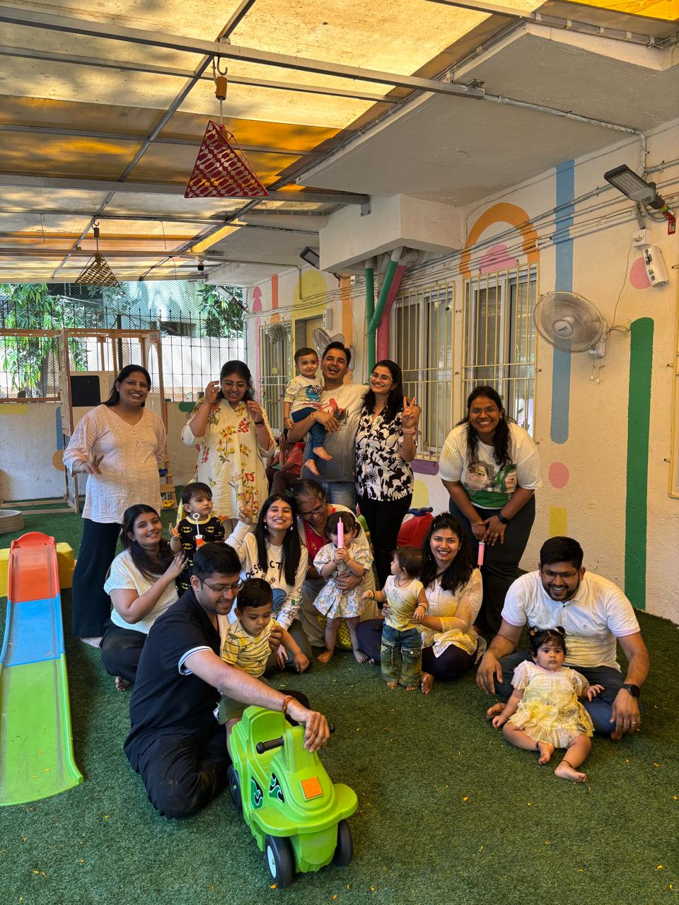 Children playing and learning